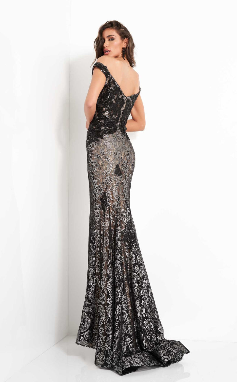 Jovani 06437 Black-Silver