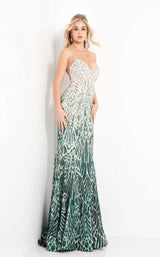 1 of 5 Jovani 06459 Silver-Green