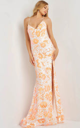 1 of 4 Jovani 08255 Ivory-Light-Orange