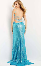 2 of 4 Jovani 08471 Turquoise