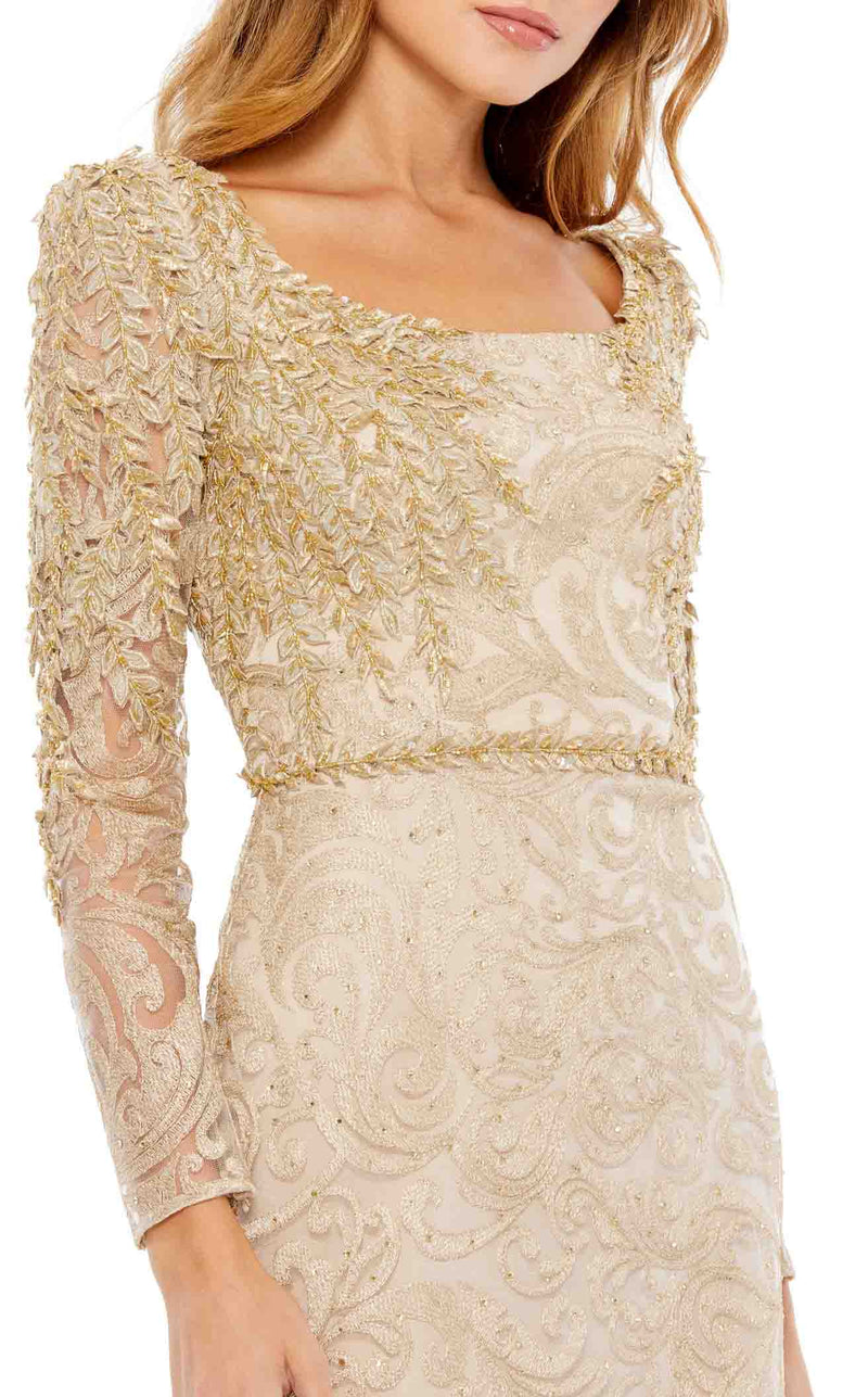 Mac Duggal 11187 Light Gold