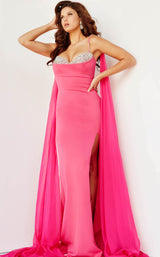 2 of 4 Jovani 08229 Hot Pink