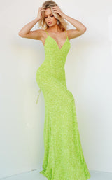 2 of 3 Jovani 23148 Lime