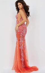 4 of 4 Jovani 08275 Tangerine