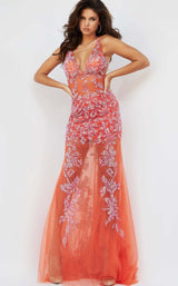 1 of 4 Jovani 08275 Tangerine