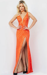 1 of 4 Jovani 08674 Orange