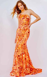 2 of 6 Jovani 08460 Orange