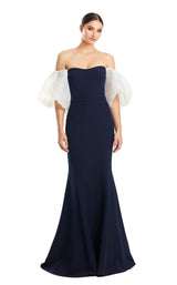 5 of 8 Daymor 1870F23 Dress Navy-White