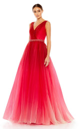 1 of 3 Mac Duggal 20378 Red-Ombre