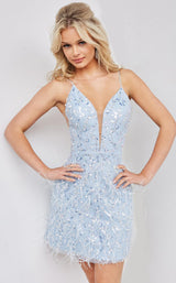 1 of 3 Jovani 23215 Light Blue