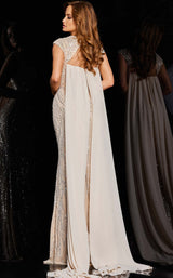 4 of 4 Jovani 23885 Dress Nude-Silver