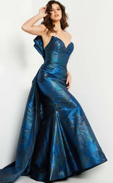 3 of 4 Jovani 23898 Dress Navy