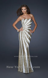 1 of 3 La Femme 17456 White/Gold