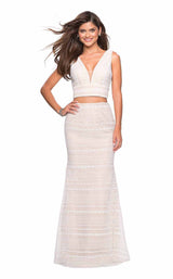 1 of 6 La Femme 27189 White/Nude