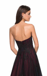 6 of 6 La Femme 27774 Black/Burgundy