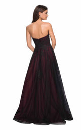 3 of 6 La Femme 27774 Black/Burgundy