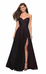 2 of 6 La Femme 27774 Black/Burgundy