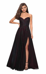 1 of 6 La Femme 27774 Black/Burgundy