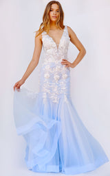 1 of 2 Jovani 09322 Light Blue