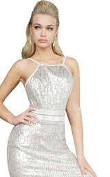 3 of 4 Jovani 4222 Silver