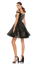 4 of 5 Mac Duggal 49484 Noir-Sequin