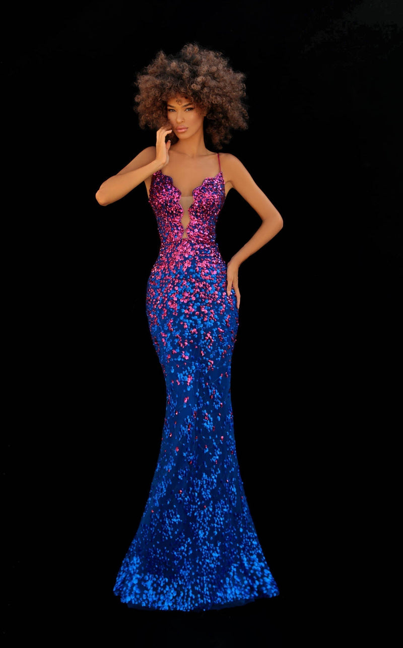 Tarik Ediz 51049 Fuchsia-Royal-Blue