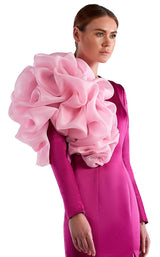 2 of 2 Edward Arsouni Couture SS0514 Fuchsia