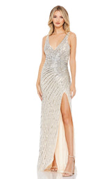 2 of 4 Mac Duggal 5372 Nude-Silver