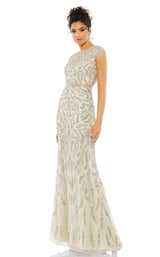 1 of 3 Mac Duggal 5532 Silver/Nude