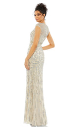 2 of 3 Mac Duggal 5532 Silver/Nude