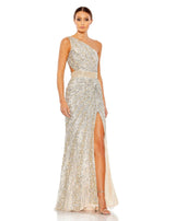 1 of 6 Mac Duggal 5687 Nude-Silver