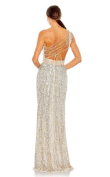 5 of 6 Mac Duggal 5687 Nude-Silver