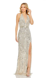 2 of 6 Mac Duggal 5759 Silver/Nude