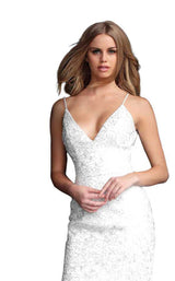 3 of 4 Jovani 60189 White/Silver