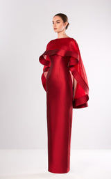 1 of 2 Edward Arsouni Couture FW652 Bordeaux