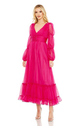 1 of 6 Mac Duggal 68254 Dress Hot-Pink