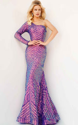 1 of 5 Jovani 24098 Dress Iridescent-Violet