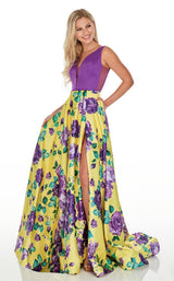 2 of 8 Rachel Allan 7021 Yellow/Purple