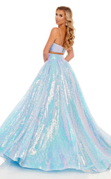 3 of 4 Rachel Allan 70238 Powder Blue Iridescent