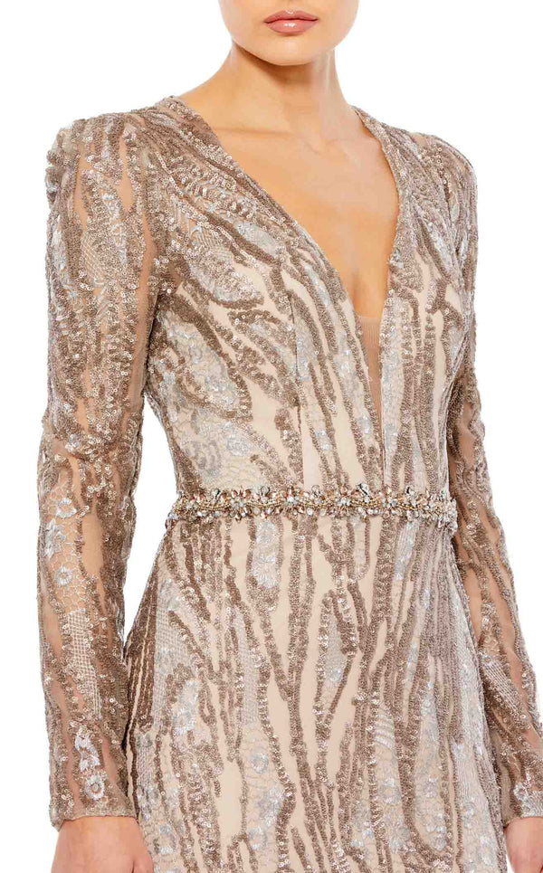 Mac Duggal 79358 Dress Taupe