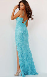 3 of 4 Jovani 22812 Light Blue