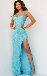 1 of 4 Jovani 22812 Light Blue