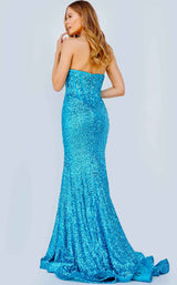 2 of 2 Jovani 23077 Turquoise