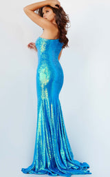 4 of 4 Jovani 07784 Iridescent-Royal