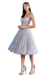 8 of 9 Andrea and Leo A0823 Dress Silver