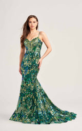 1 of 3 Ellie Wilde EW35228 Emerald-Gold