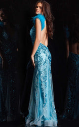 8 of 9 Jovani 22507 Light Blue