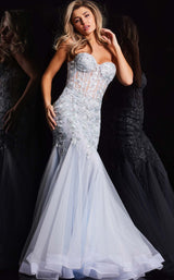 1 of 3 Jovani 22924 Light Blue