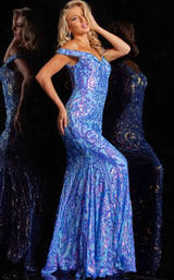 3 of 8 Jovani 23675 Blue/Purple