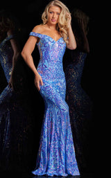 6 of 8 Jovani 23675 Blue/Purple